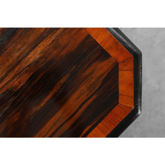 English Side Table with Geometric Wood Inlay from John Taylor & Sons, 19th Century For Sale - Image 14 of 15