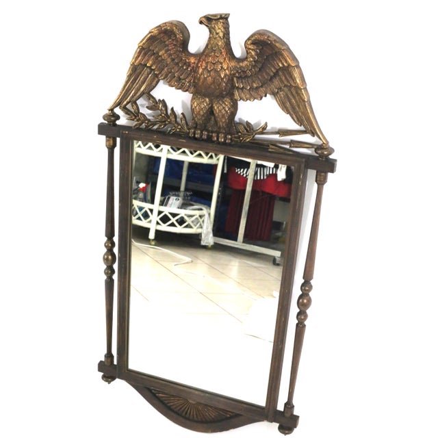Traditional Vintage Federal Bald Eagle Wall Mirror by Burwood Products For Sale - Image 3 of 9