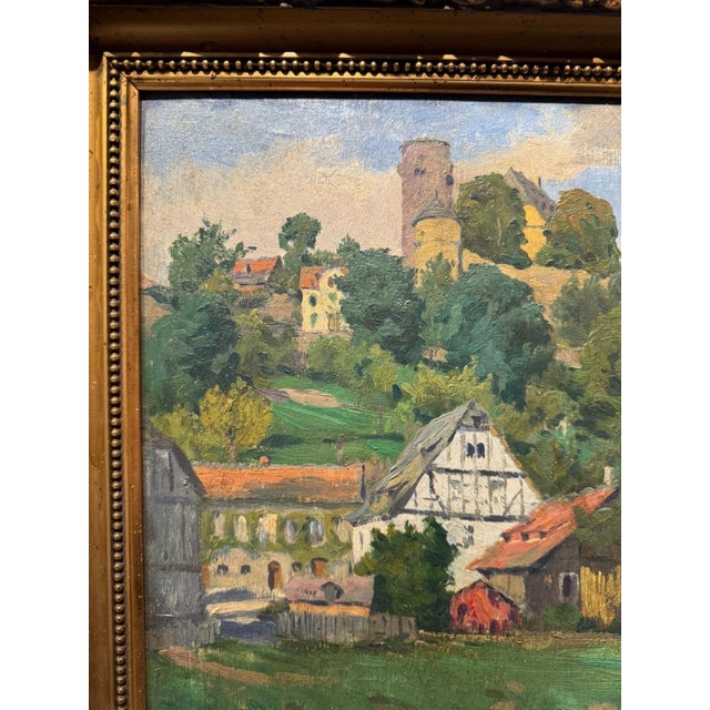 Modern Friedrich Fennel, Landscape Composition, Oil Painting on Canvas, Framed For Sale - Image 3 of 13