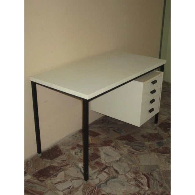 Scriavanian Black and White Desk, 1950s For Sale - Image 6 of 9