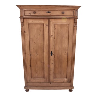 Pine Two Door Linen Cabinet, Germany, Circa 1910 For Sale
