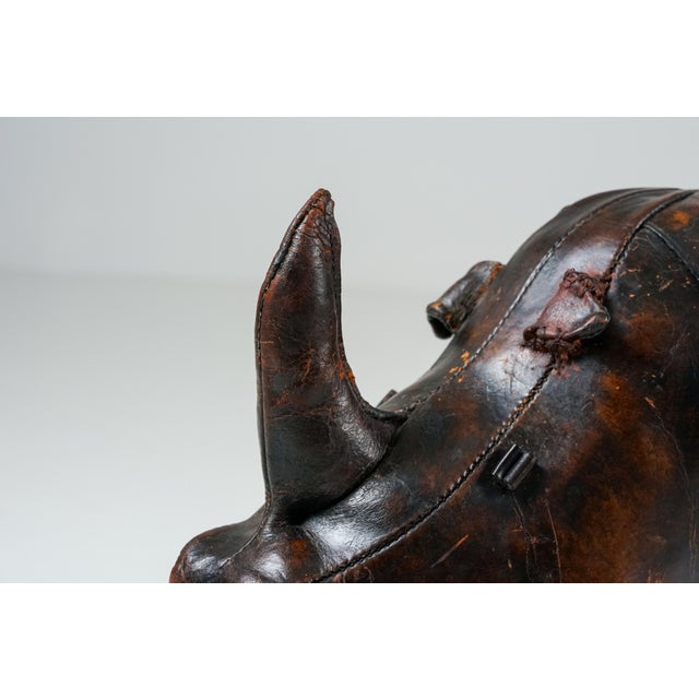 Leather Rhinoceros Ottoman by Dimitri Omersa for Omersa, United Kingdom, 1960s For Sale - Image 17 of 18
