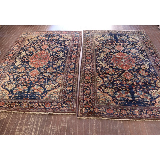 Antique Persian Feraghan Sarouk Rugs - a Pair For Sale - Image 10 of 13