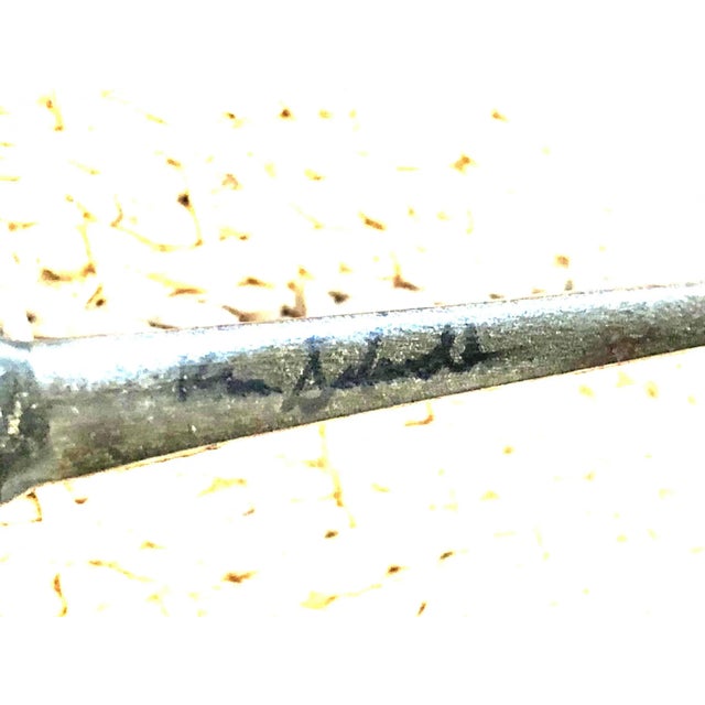 Contemporary 1960s Vintage Ron Schmidt Iron and Brass Pinwheel Sunburst Nail Wall Sculpture For Sale - Image 3 of 12