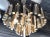 Mid 20th Century Mid-Century Brass and Lucite Chandelier For Sale - Image 5 of 5