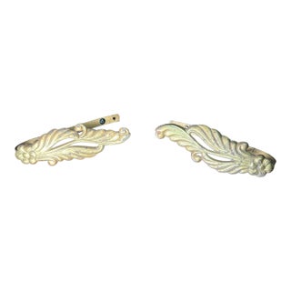 Vintage Ancathus Leaves Curtain Tie Backs- A Pair For Sale