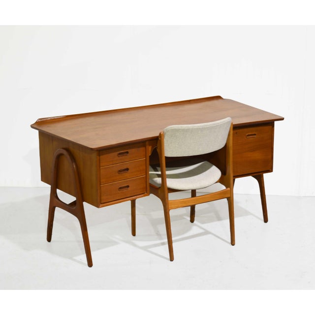 Mid-Century Modern 1970s Mid Century Danish Teak Desk and Chair by Svend Aage Madsen For Sale - Image 3 of 16