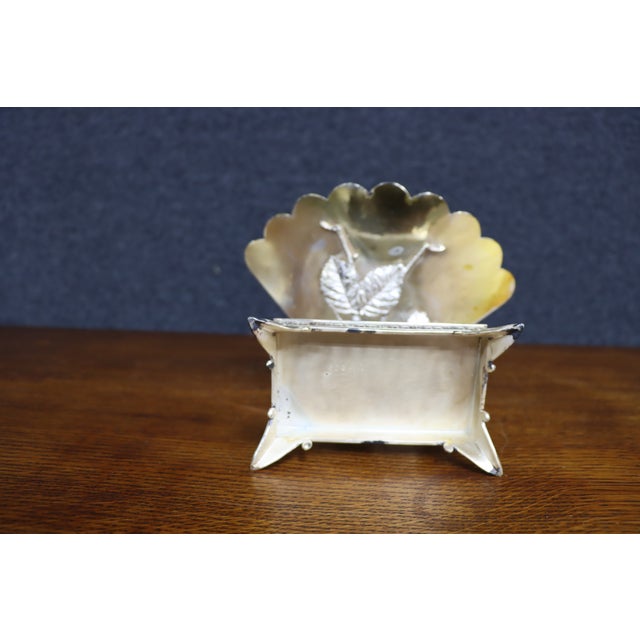 Silver Victorian Figural Silver-Plate Tazza With Engraved Floral Tray For Sale - Image 8 of 18