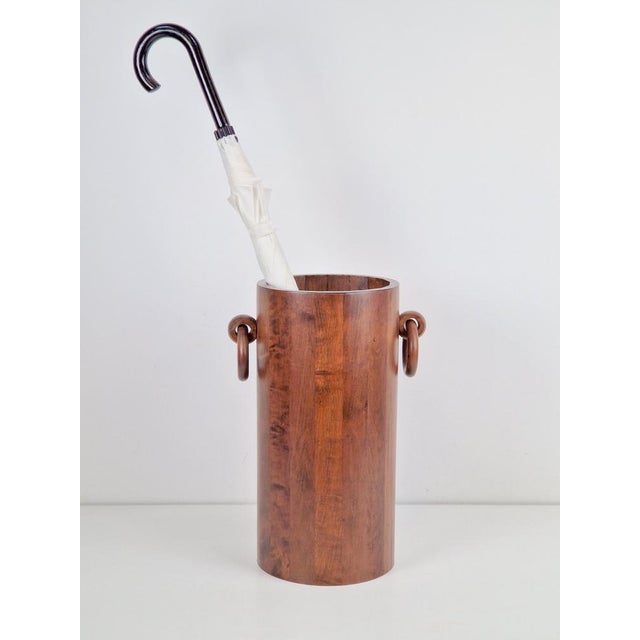 Vintage Wooden Cylinder Umbrella Stand, 1960s For Sale - Image 9 of 11