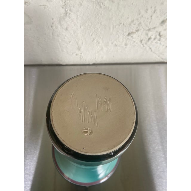 1990s Vintage Studio Art Pottery Vase Signed and Dated For Sale - Image 5 of 6