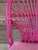 Vintage Pink Painted Rattan Side Chairs With Upholstered Seats – Pair For Sale - Image 10 of 12