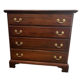 1980s Colonial Walnut Chest of Drawers For Sale