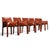Mario Bellini for Cassina Cab 413 Italian Red Leather Dining Chairs Set of 6 For Sale - Image 6 of 18