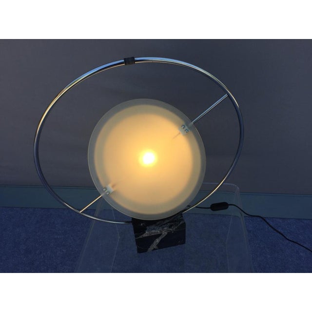 Glass Saturn Table Lamp by Lucien Gau, 1970s For Sale - Image 7 of 18