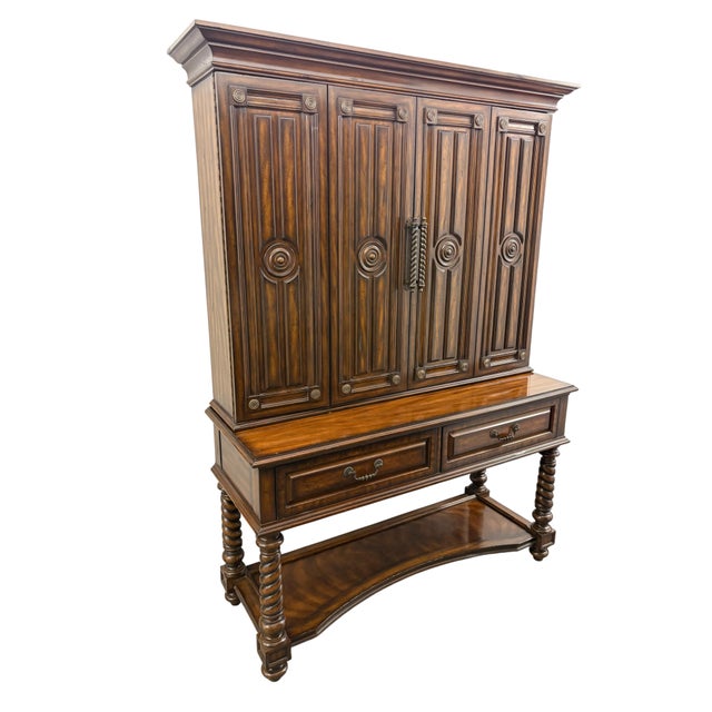 Traditional Maitland Smith Media Cabinet For Sale - Image 3 of 18