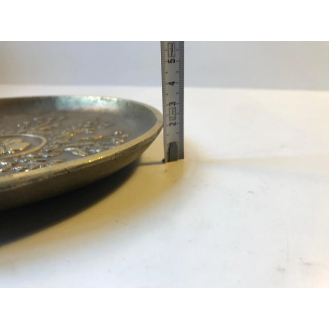 Metal Art Deco Bronze Dish with Four Clover, 1930s For Sale - Image 7 of 8