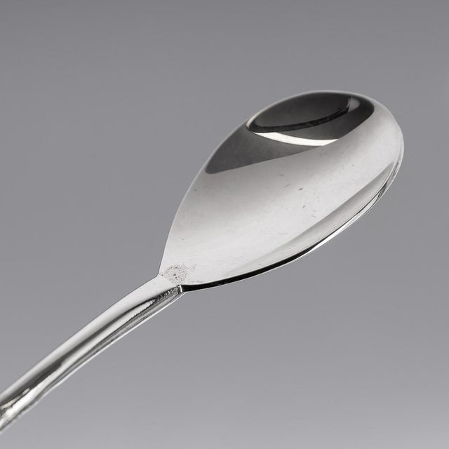 20th Century Silver Swan Shaped Salt & Spoon, London, 1992, Set of 2 For Sale - Image 12 of 15