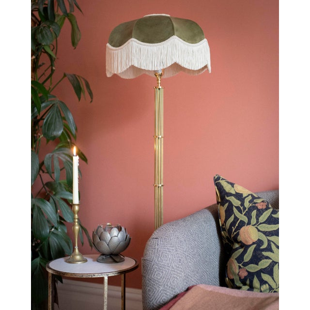 The Pistachio Fringed Lampshade - Small For Sale - Image 4 of 7