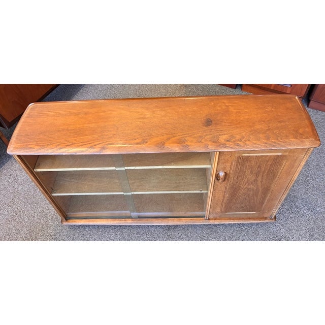 Wood Mid 20th Century English Oak Cabinet / Bookcase by Priory Furniture, Uk c.1950 For Sale - Image 7 of 12