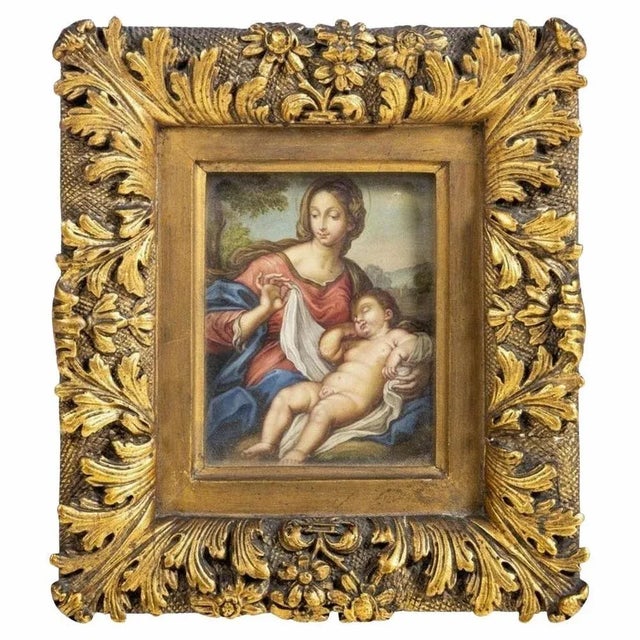 Antonio Allegri, Our Lady with Jesus, 16th Century, Oil on Panel, Framed For Sale - Image 9 of 10