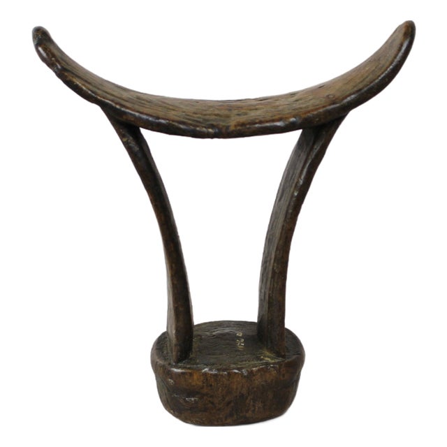 Vintage Ethiopian Headrest in Wood For Sale