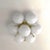 Italian 21st Century Satin Brass and Glossy White Sakura Flush Mount by Fabio Ltd For Sale - Image 3 of 7