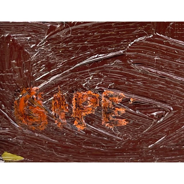 Wood 1950s Abstract by Ora Gipe. A Berkeley, California Urban Industrial Scene., Signed Oil Painting. For Sale - Image 7 of 11