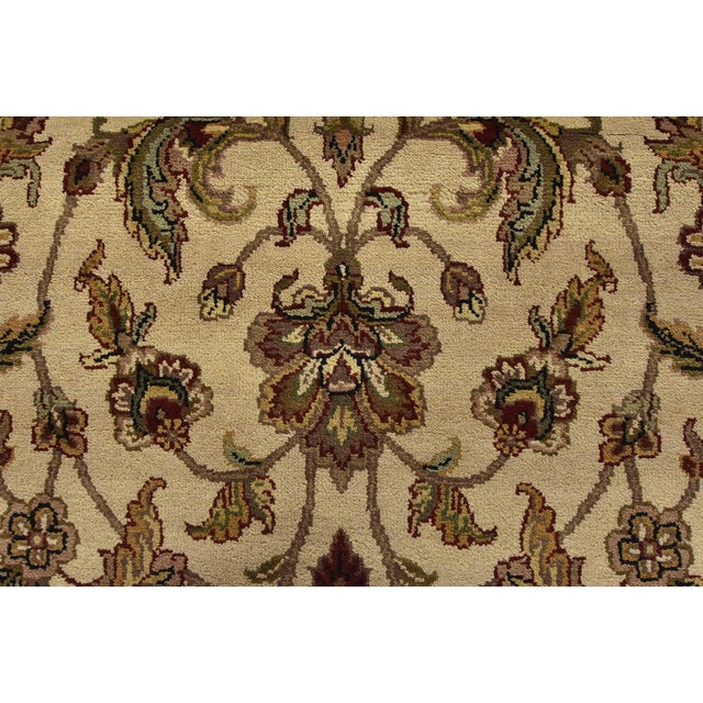 Beige Agra Runner 4’1” X 11’10” Beige Wool Traditional Hand-Knotted Oriental Rug For Sale - Image 8 of 13