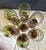 Late 20th Century Late 20th Century Set of Seven Hand-Painted Tropical Toucan Wine Glasses With Amber Stems. Coastal Tropical Entertaining For Sale - Image 5 of 9