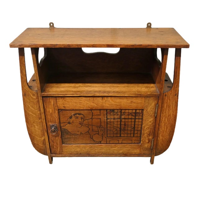 Arts and Crafts Oak Wall Cabinet, 1910 For Sale