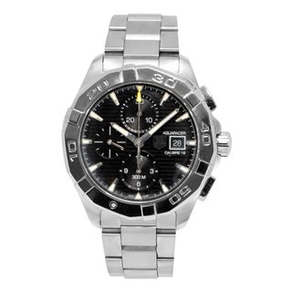 Tag Heuer Aquaracer 300m 43mm Cay2110-0 Black Dial Stainless Steel Watch For Sale