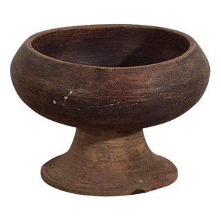 Primitive Style Bowl in Wood For Sale