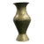 Vintage Mid Century Chinese Brass Bud Vase Etched Design Flared Rim For Sale