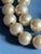 Victorian Vintage Mid Century Japanese Glass Faux Pearl Necklace With Filigree Fishhook Clasp For Sale - Image 3 of 10