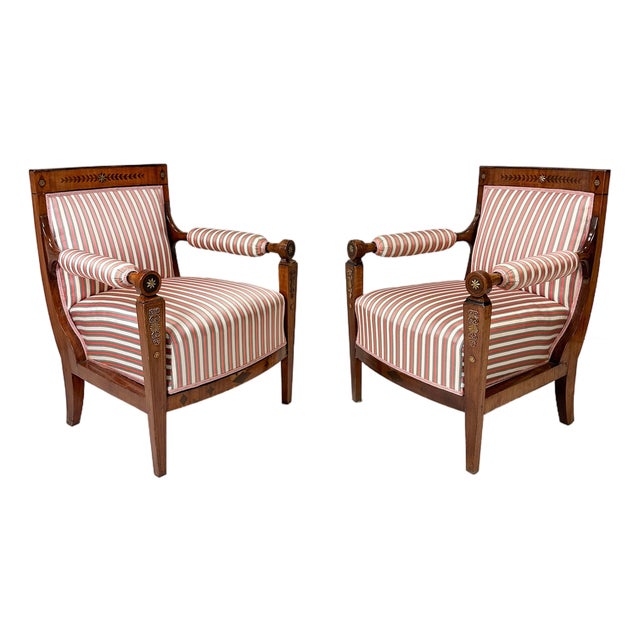 Pair of Early 19th Century Empire Armchairs For Sale