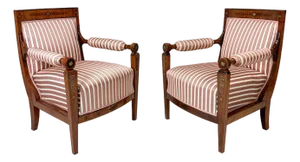 Pair of Early 19th Century Empire Armchairs