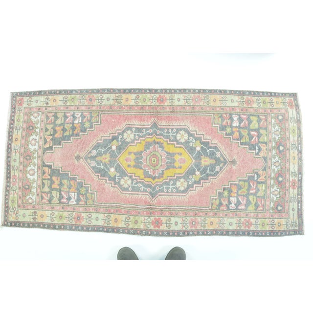 Vintage Oushak Anatolian Handmade Area Rug For Sale - Image 4 of 11