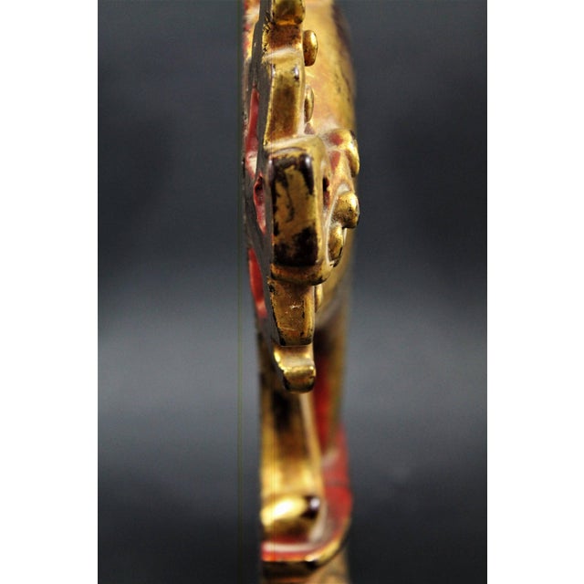 18th Century Chinese Decoration Element in Lacquered & Gilded Wood, 1750s For Sale - Image 6 of 9