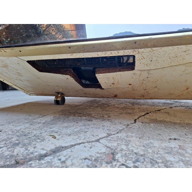 Bar Cabinet in Wood, Brass and Mirrored Glass from Stilglass Donati, Italy, 1970s For Sale - Image 17 of 18