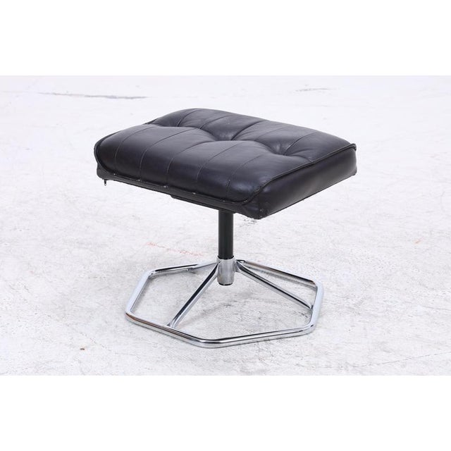 Set of Mid-Century Leather Lounge Chair and Ottoman from Unico For Sale - Image 6 of 18