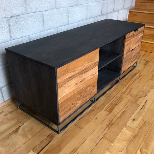 MidCentury Modern CB2 Congo Media Credenza Chairish