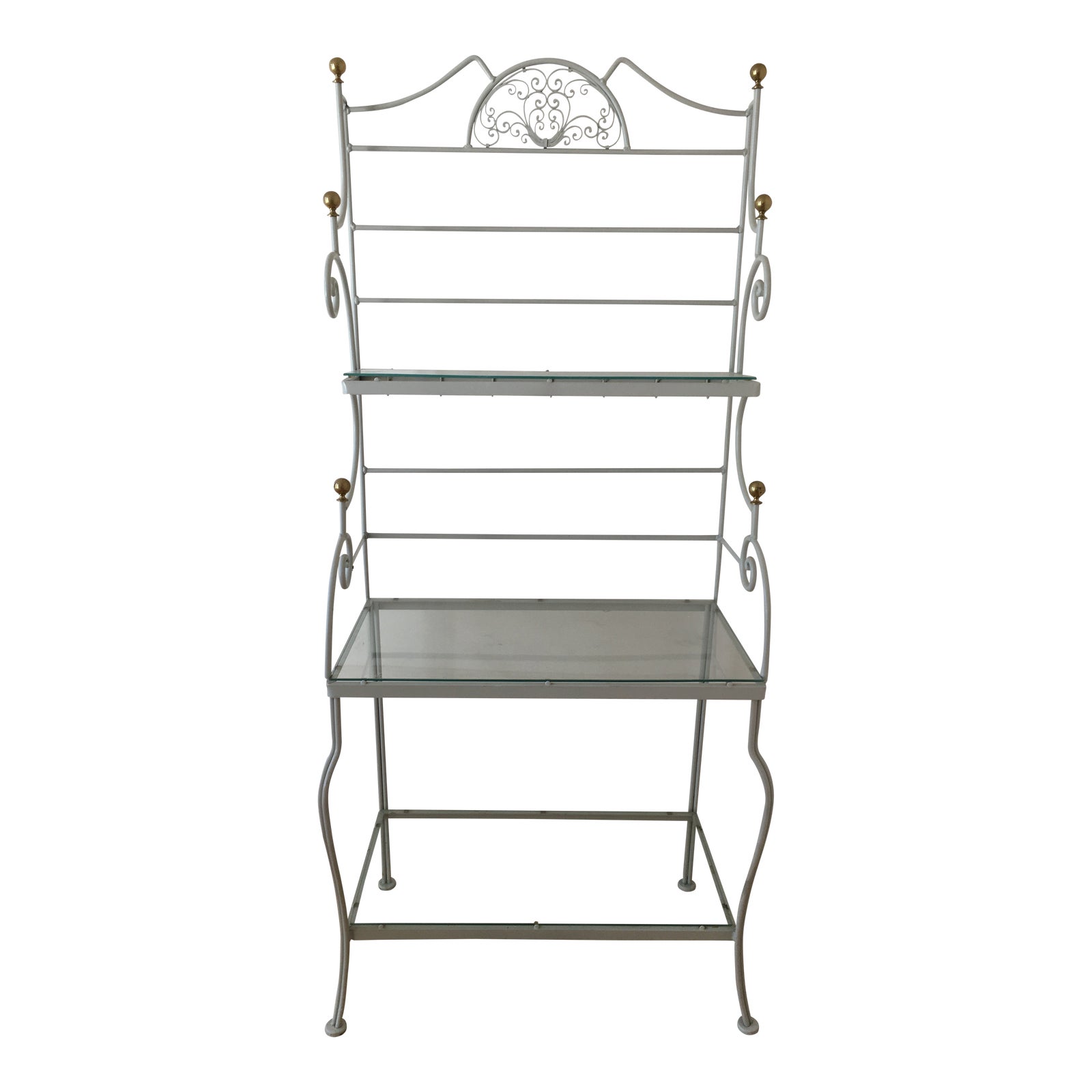 1960’s Vintage Woodard White Bakers Rack Chairish