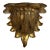 Large Vintage Ornate Gilded Wood Wall Bracket With Cascading Leaf Motif. For Sale