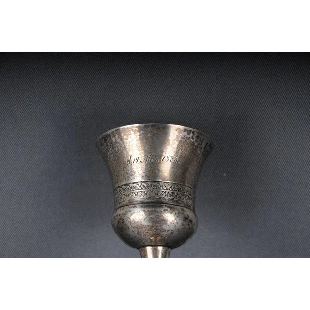 Gold Antique German Silver Chalice Cup, 1838 For Sale - Image 8 of 9