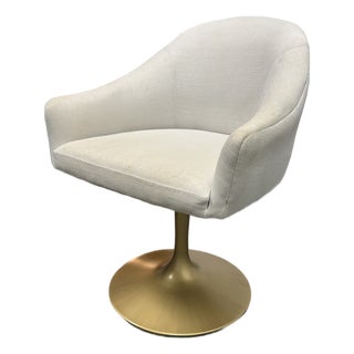 Restoration Hardware Teen Sylvie Linen Desk Chair For Sale