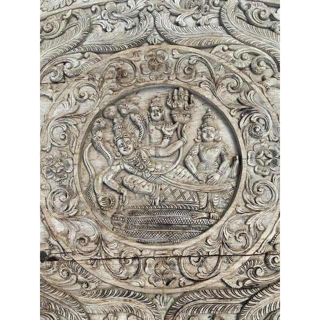 Vintage Hand Carved Elephant Side Table For Sale In West Palm - Image 6 of 13