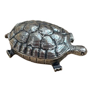 Vintage Tiffany & Co Sterling Turtle Box For Sale