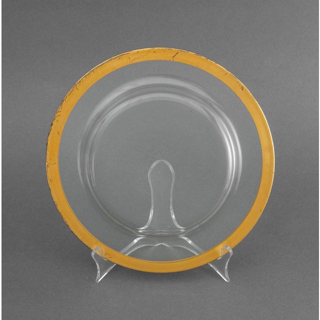 Modern Gilt Encrusted Glass Plates, 12 For Sale In New York - Image 6 of 8