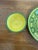 Vintage Mexican Pottery Chip & Dip Serving Set Hand Painted Yellow Green 2Pc For Sale - Image 10 of 14