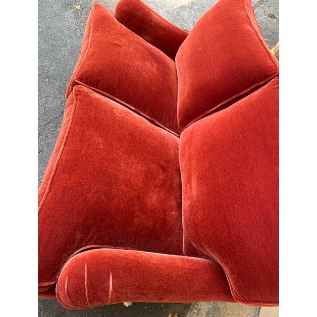 George Smith Standard Arm Mohair Sofa For Sale In New York - Image 6 of 12